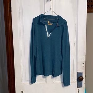 Blue 1/4 zip carhartt long sleeve